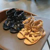 Sandals Girls Roman Shoes 2022 Summer Children's Baby Fashion Girl Princess High Tube Open Toe Size 22-31