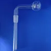 Clear Pyrex Glass Olie Burner Pijp Hookah 14mm Mannelijke Bent Bend Roken Handvat Pijpen Bong Dab Nail Burning Rig