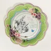 Disposable Dinnerware 10pcs Retro Lace Clock Paper Plate Birthday Party Baking Dessert Cake Venue Decoration Supplies