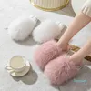 Simple Imitation Rabbit Cheveux Peluche Coton Pantoufles Femmes Chaud et confortable Home en hiver, Couple de silence intérieure doux