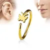 Butterfly Nose Ringar Non Piercing Clip On Nose Ring Indian Style Butterfly Nose Cuff Fake Piercing Smycken