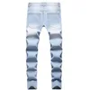 Jeans skinny masculinos de Hole Ripped fashoin calças finas casuais tamanho 28-42 calças de cintura middas