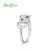 Santuzza Silver Ring For Women Pure 925 Sterling Leopard Panther Cubic Zirconia S Party Fine bijoux 2112175241189
