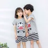 Niños Niñas Pijamas Verano Manga corta Ropa para niños Ropa de dormir Pijamas de algodón para bebés Conjuntos para niños 4 6 8 10 12 14 años 210915