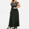 Casual Dresses Ladies Summer Dress Women Plus Size Floral Printing Lace Maxi Party Kvinnlig kväll Long Vestidos Verano