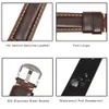 Beafiry Fashion Oil Wax äkta läderklockband 19mm 20mm 21mm 22mm 23mm 24mm Watch Straps Watchbands Belt Brown Black H096447998