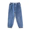 Flickor Jeans Lossa Casual Girl Beam Foot Barn för höstkläder 6 8 10 12 14 210527