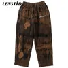 Lenstid Hip Streetwear Mężczyźni Harajuku Baggy Spodnie Sztrukloy Retro Jogger Sweet Rocznika Spodnie Tor Luźne Spodnie Haremowe 210715