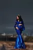 Kant splitsing moederschap jurk voor foto shoot v-nek zwangerschap jurk voor fotografie lange zwangere vrouwen maxi-jurk kleding x0902