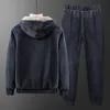 Hommes Hiver Polaire Ensembles Hommes Épais HoodiesPants Costume Homme Sweat À Capuche Sportswear Survêtements Homme À Capuche Survêtements taille 8XL 201128