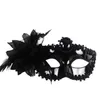 Mode Kvinnor Sexig Mask Hallowmas Venetian Eye Masquerade Masker med Flower Feather Easter Dance Party Holiday