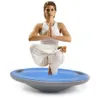 Yoga bollar balans board fitness 360 graders rotation massage stabilitet skiva runda tallrikar brädor midja vridning utövare halv boll sport wobble plast kärna tainer