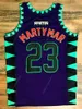 Martin Payne TV Show Marty Mar # 23 Basketball Jersey Homme Cousu Violet Taille S-XXL Maillots de qualité supérieure