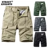 Summer Solid Couleur Mode Coton Casual Brees Cargo Hommes Shorts Respirant Séchage Rapide Multi Poche Hip Hop 210713