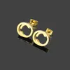 Style Hollow Extravagant Men Studs Classic Simple Earring 316L Steel Sier G Letter Elagant Women Stud Earrings Fashion Jewelry