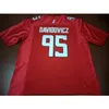 001 Rutgers Scarlet Knight Justin Davidovicz #95 real Full embroidery College Jersey Size S-4XL or custom any name or number jersey