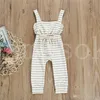 Nowy Born Baby Clothes Backless Paski Ruffle Romper Kombinezony Kombinezon Ubrania Baby Girl Girl Romper Dzieci Suspender Kombinezon DA254