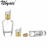 Nbyaic 50pcs Irregular Diamond Lid Dispensed Glass Empty Bottle 50ml Large Capacity Perfume Replacement Spray