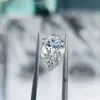 Szjinao أحجار كريمة فضفاضة ستون 0.35ct إلى 6ct d اللون vvs1 الكمثرى شكل الماس للمجوهرات تمرير moissanite اختبار الأحجار الكريمة