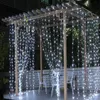 3x 300LED Guirlande Guirlande Guirlande Fée De Noël En Plein Air Pour La Fête De Mariage Rideau Lumière Décoration Y200603