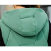 Puchowa bawełniana kamizelka damska beżowa zielona plus rozmiar jesień zima koreańska moda szczupły bez rękawów z kapturem feminina LR918 210531