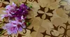 Carbonized Oak Hardwood Flooring Flower Pattern MedAllion Inalid Marquetry Wall Decal Bakgrund Effekt Avslutad Mattor Konst Tile Panel Keramik Bakgrund