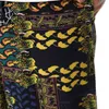 Männer Baumwolle Casual Capri Hosen Mode 3D Blumen Druck Breites Bein Lose Baggy Harem Hosen Elastische Taille 3/4 Sommer strand Shorts X0723