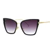 Солнцезащитные очки 2022 Бренд Дизайнер Cateye Женщины Винтажные Металлические Очки для Зеркала Ретро Люнит-де-Солей Femme