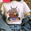 Футболка Totoro Studio Ghibli Harajuku Kawaii женская футболка Ullzang Hayao забавная футболка с героями мультфильмов милая футболка с аниме женская L231116