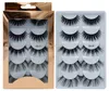 5 paires de styles de mélange Faux cils de vison 3D Super Curling Faux cils de vison 5d épais longs faux cils Extension de cils maquillage