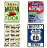 Motorcycle Retro Tin Signs for Kitchen Bar Club Garage Metal Painting Vintage Wall Room Decor 20*30cm Sign Man Cave Decorative Plates