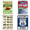 Pêche en étain panneaux Vintage Wall Art Painting rétro Route 66 Signe Old Wall Metal Painting Bar Pub Café Restaurant Home Decoration4009937