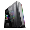 Aigo Rainbow6 Gaming Computer Case Panneau latéral en acrylique ATX/M-ATX VGA pris en charge USB 3.0