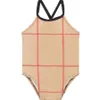 Sommer Kinder Baby Mädchen Ein Stück Schwimmen Anzug 2021 Plaid Print Mädchen Bademode Streifen Bikini Kinder Badeanzug Bademode