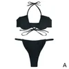 Yoga Outfit Damen Sexy Mikro-Bikini, Streifendruck, hoher Schnitt, brasilianischer Push-up-Badeanzug, Strandmode, Badebekleidung, Bade-Tanga, L5J01