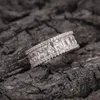 Bague en or pour hommes, bijoux Hip Hop, argent de haute qualité, anneaux de mariage glacés, 3080