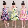 2-7 세 코튼 소녀 폴카 도트 드레스 2021 여름 소매 불리한 의류 키즈 아기 공주 드레스 어린이 옷 Q0716