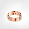 Kärleksskruv Ring Mens Rings Classic Jewelry Women Titanium Steel Alloy Gold-Plated Gold Silver Rose Fade Never Allergic