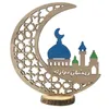 Eid Mubarak Party Décoration de table en bois Ramadan Moon Ornement Home Office Decor LLB14046