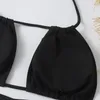 Sexy Brazilian Thong Bikini Mujer Swimwear Women Bandage Solid Swimsuit Micro Bikini Set Summer Beachwear Swim Suit
