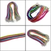 Cord Wire Findings & Components Jewelry 2 7Mm Mix Suede Leather Wax Necklace Cords With Lobster Clasp For Diy Neckalce Pendant Cra2428