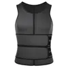 Neopreen zweetvest voor heren Waist Trainer Vest Verstelbare workout Body Shaper met dubbele ritssluiting voor saunapak Men196Q