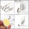 Robe Hooks Hardware Bath Home & Garden1800Pcs White Sticky Self-Adhesive Hook For Kitchen Bathroom Tower Holder Hanger Drop Delivery 2021 Y8