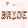 32 pollici 5 pezzi / set Rose Gold Bride To Be Letter Foil Balloon Decorazione di nozze Baby Shower San Valentino Festa Sposa Palloncino Forniture regalo