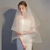 Bridal Veils Fancy Ly Designed White Organza One Layer Bride Wedding Accessory 2023