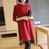 DEAT Fast Delivery Mature Elegant Sweater Women Knit Vintage All colors availab Side Lace-up Slim Loose Pullover 19M-a278 210830