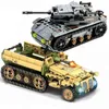 1061Pcs City WW2 Chariot Trucks Assault Tank Building Blocks Weapon War Creator Army Military Soldiers Toys For Children Gifts X0902