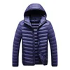 Men's Winter Light Packable Down Jacket Men Autumn Fashion Slim Hooded Jacket Coat Plus Size Casual Brand Down Jackets 210927