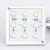 ضئيلة الصمام مجلس الوزراء ضوء مصغرة squre ضمن مجلس الوزراء الأضواء 12VDC SMD 5050 9LEDS الألومنيوم الإسكان لهجة الضوء في معرض المطبخ 2.5M سلك كابل