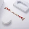 Bracelet en métal mignon brillant Sangles intelligentes pour Apple Watch 7 Bande 41mm 40mm 40mm 38mm Bling Strap trèfle à quatre feuilles IWatch 7 SE 6 5 4 3 45mm 44mm 42mm